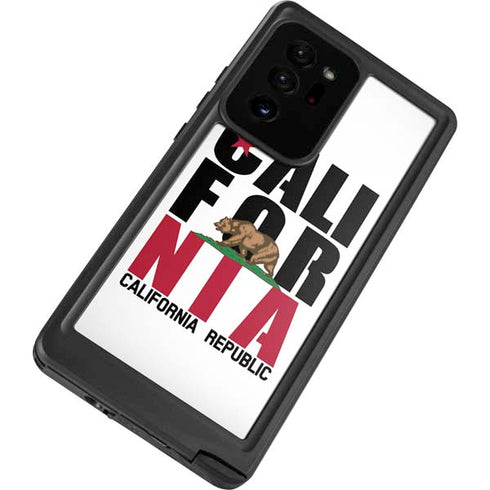 California White Block Galaxy Note20 Ultra 5G Waterproof Case